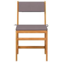 3-delige Balkonset met kussens massief acaciahout - thumbnail