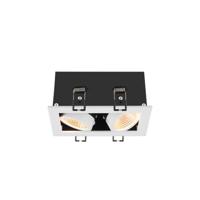 SLV Vierkante led inbouwspotKadux Double 2x Led - wit - 3000K - 1007560 - thumbnail