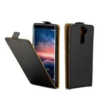 Zakelijke stijl verticale Flip TPU lederen hoes for Nokia 8 sirocco, met kaartslot (zwart) - thumbnail