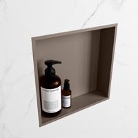 MONDIAZ EASY Nis 29,5x29,5cm in solid surface kleur Smoke | Smoke. 1 vak geschikt voor in- of opbouw - thumbnail
