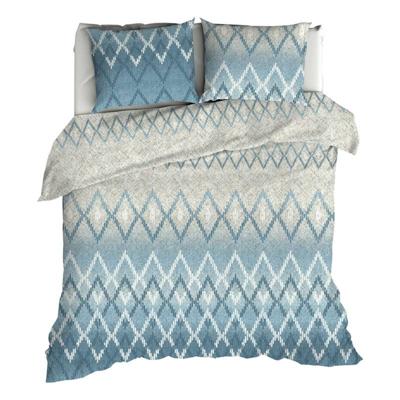 Romanette Flanellen Dekbedovertrek Snuggle Blauw -Lits-jumeaux (240 x 200/220 cm)