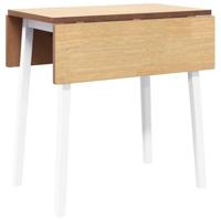 Eettafel massief hout wit rubber - thumbnail
