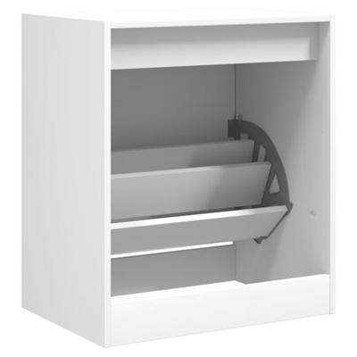 VidaXL Schoenenkast 60x42x69 cm bewerkt hout wit VidaXL Schoenenkast 60x42x69 cm bewerkt hout wit