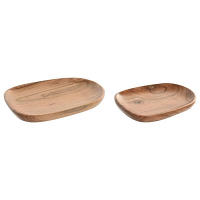 Tafeldecoratie Home ESPRIT Bruin Mangohout 28 X 18 X 2,5 CM (2 Stuks)