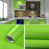 Pearlescent creatieve PVC bakstenen decoratie meubels behang stickers slaapkamer woonkamer muur waterdicht behang roll grootte: 60x500cm (groen) - thumbnail