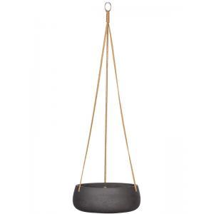 Rough Eco-line hangende bloempot M 29x11 cm Eileen zwart Rough Eco-line hangende bloempot M 29x11 cm Eileen zwart