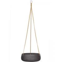 Rough Eco-line hangende bloempot M 29x11 cm Eileen zwart - thumbnail