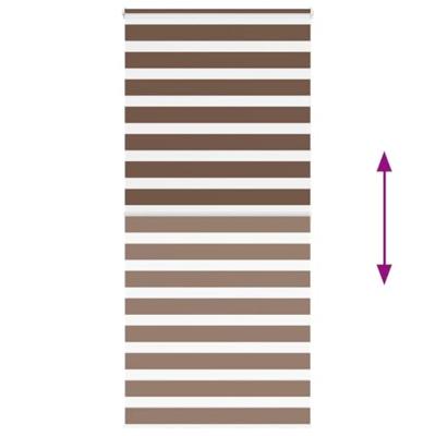 VidaXL Zebra rolgordijn 110x200 cm stofbreedte 105,9cm polyester bruin