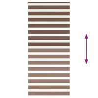 Zebra rolgordijn 110x200 cm stofbreedte 105,9cm polyester bruin - thumbnail
