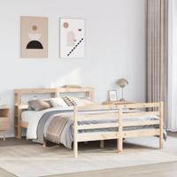 Bedframe zonder matras massief grenenhout 140x200 cm - thumbnail