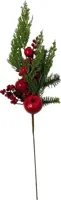 Kunsttak bes en appel 65cm groen, rood - thumbnail