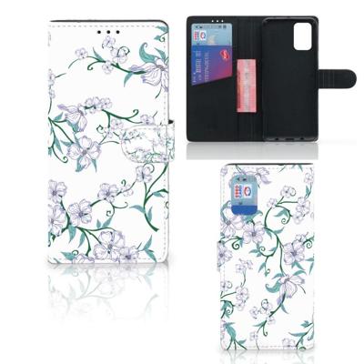 Samsung Galaxy A02s | M02s Uniek Hoesje Blossom White | Portemonnee hoesje