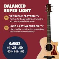 Stringjoy Naturals AC6 Super Light 11-52 snarenset voor westerngitaar - thumbnail