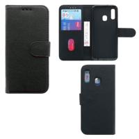 Samsung Galaxy A10e Hoesje Zwart met Pasjeshouder - thumbnail