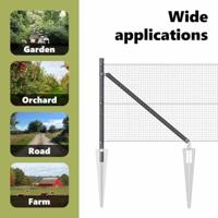 VidaXL Afrasteringspaal grijs 25 x 0,5 m (16 x 16 mm gaas) staal - thumbnail