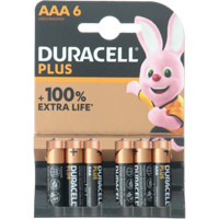 Duracell Alka Plus AAA-batterijen set 6-delig - thumbnail