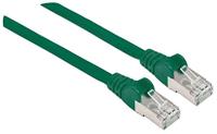 Intellinet 739825 RJ45 Netwerkkabel, patchkabel CAT 6 S/FTP 0.25 m Groen Folie afscherming, Afscherming gevlochten, Halogeenvrij 1 stuk(s) - thumbnail