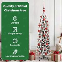 VidaXL Kunstkerstboom groen 150 cm pvc en staal en kunststof - thumbnail