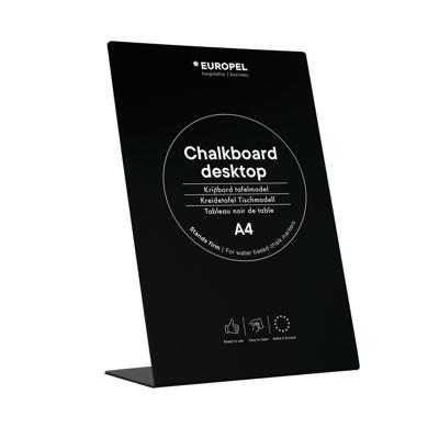 Krijtbord europel l-standaard a4