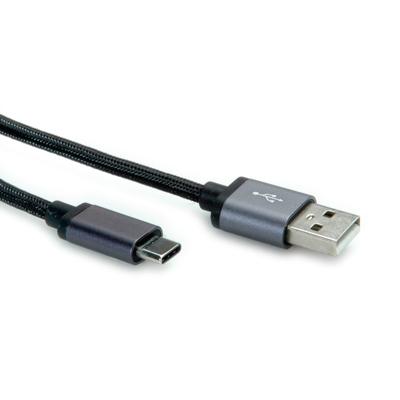 ROLINE USB 2.0 Kabel, C - A, M/M, zwart, 0,8 m - thumbnail