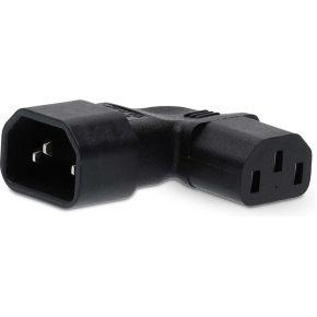 Nedis Verlengstekker | IEC-320-C13 | IEC-320-C14 | Rechts Gehoekt | Vernikkeld | PVC | Zwart | Doos | 1 Stuks - CEGB11904BK