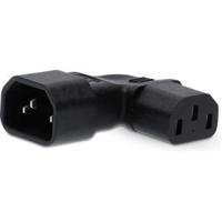 Verlengstekker | IEC-320-C13 | IEC-320-C14 | Rechts Gehoekt | Vernikkeld | PVC | Zwart | 1 Stuks - thumbnail