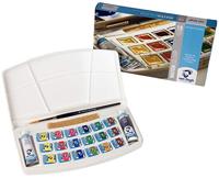 Van Gogh • aquarelverf set in kunststof etui met 18 kleuren in halve napjes en 2 kleuren in tubes van 10 ml - thumbnail