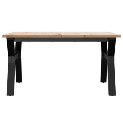 Salontafel Y-frame 90x90x45 cm massief grenenhout en staal