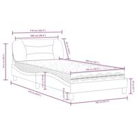 Bed met matras kunstleer zwart en wit 100x200 cm - thumbnail