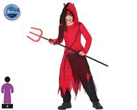 Kostuums voor Kinderen Demon Rood Zwart 4 pcs - Maat: 3-4 Jaar - Maat: 3-4 Jaar - thumbnail