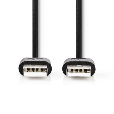 Nedis USB 2.0-Kabel A Male - A Male 2,00 m Zwart Nedis USB 2.0-Kabel A Male - A Male 2,00 m Zwart