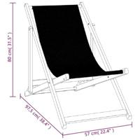 Strandstoelen inklapbaar 2 st aluminium en textileen grijs - thumbnail