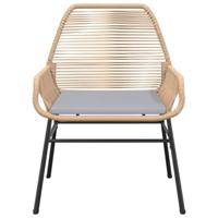 5-delige Tuinset met kussens poly rattan glas bruin - thumbnail