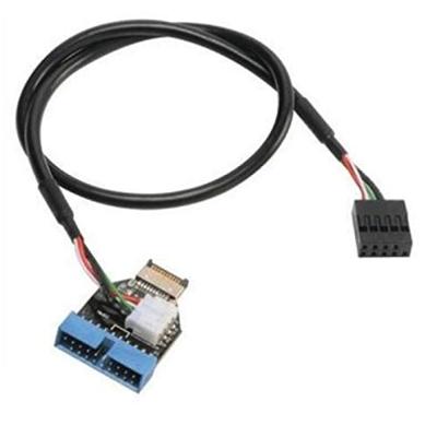 Akasa AK-CBUB38-40BK kabeladapter/verloopstukje USB 3.1 Gen2 USB 3.1 Gen1 19-pin Zwart