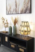 Bureaulamp DKD Home Decor Zwart Metaal Bruin 220 V 50 W 37 x 37 x 47 cm - thumbnail