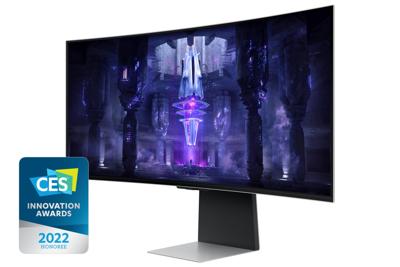 Samsung Odyssey OLED G8 Gaming Monitor S34BG850SU, 34 inch, OLED-paneel, UWQHD-resolutie, FreeSync Premium, 0,03 ms responstijd, vernieuwingssnelheid 175 Hz