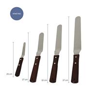 Krumble paletmes | glaceermes spatel set van 4 RVS met houten handvat - thumbnail