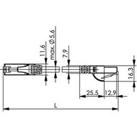 Telegärtner 100008598 RJ45 Netwerkkabel, patchkabel CAT 5e U/UTP 3.00 m Groen Vlambestendig, Halogeenvrij 1 stuk(s) - thumbnail