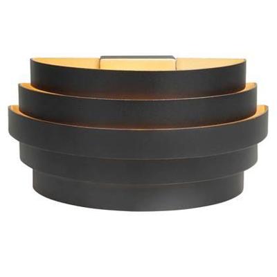 Highlight Wandlamp Scudo B 25 cm zwart goud