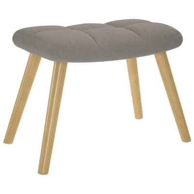 Relaxstoel met voetenbank stof taupe