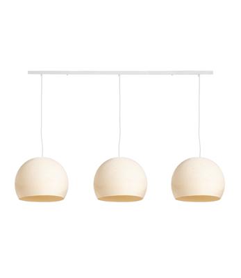 Cotton Ball Lights Drievoudige hanglamp balk - Driekwart Shell Cotton Ball Lights Drievoudige hanglamp balk - Driekwart Shell