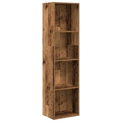 Boekenkast 40x30x152 cm bewerkt hout oud houtkleurig
