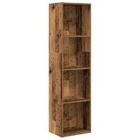 Boekenkast 40x30x152 cm bewerkt hout oud houtkleurig - thumbnail