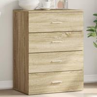 Dressoir 60x39x80 cm bewerkt hout sonoma eikenkleurig - thumbnail