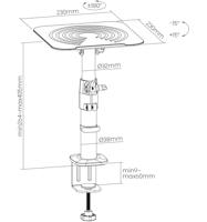My Wall HS30L Luidsprekerstaander 2-voudig Zwart In hoogte verstelbaar, Kantelbaar, Staand - thumbnail