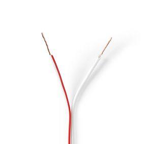 Speaker-Kabel | 2x 0,35 mm2 | 100 m | Folieverpakking |Wit Speaker-Kabel | 2x 0,35 mm2 | 100 m | Folieverpakking |Wit