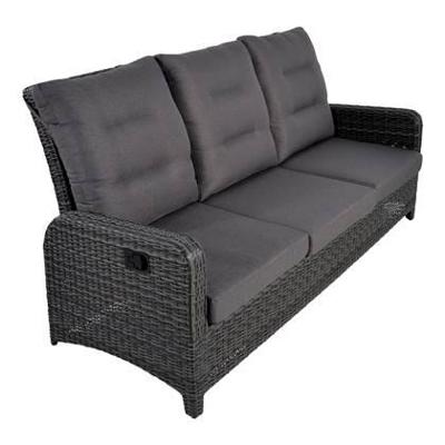 Soho Forte wicker Loungebank antraciet - 3 persoons