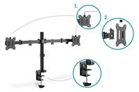 Digitus DA-90400 flat panel bureau steun 81,3 cm (32 ) Klem/doorvoer Zwart - thumbnail