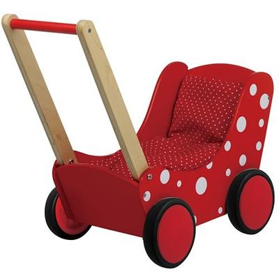 Simply for Kids Houten Poppenwagen Stippeltje Rood
