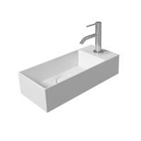 Fontein Salenzi Spy 45x20 cm Mat Legergroen Kraangat Rechts (inclusief bijpassende waste) - thumbnail